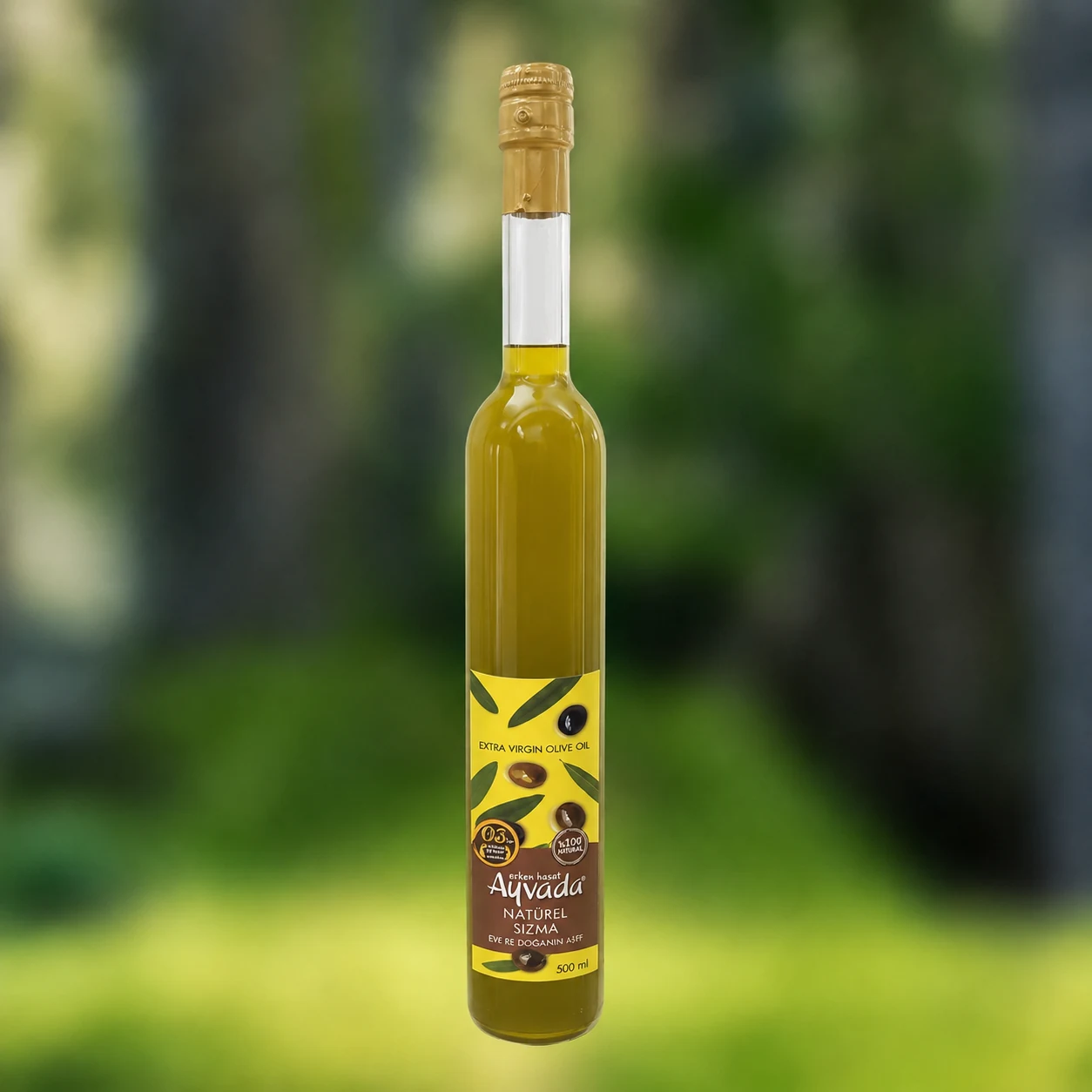 Ayvada Ayvalık 3 Dizyem İlk Mahsul Erken Hasat Soğuk Sıkım Natürel Sızma Zeytinyağı 500 Ml