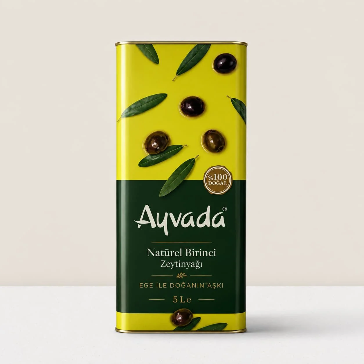 Ayvada Ayvalık Natürel Birinci Zeytinyağı 5 L teneke ambalajı