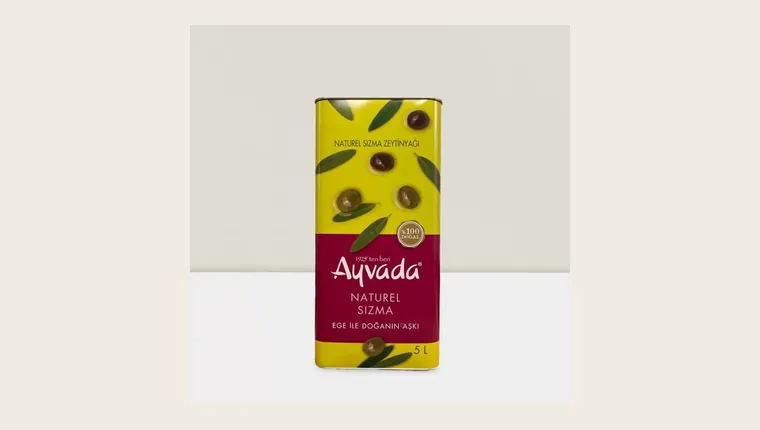Ayvada natürel sızma yemeklik zeytinyağı 5 L gerçek teneke ambalajı