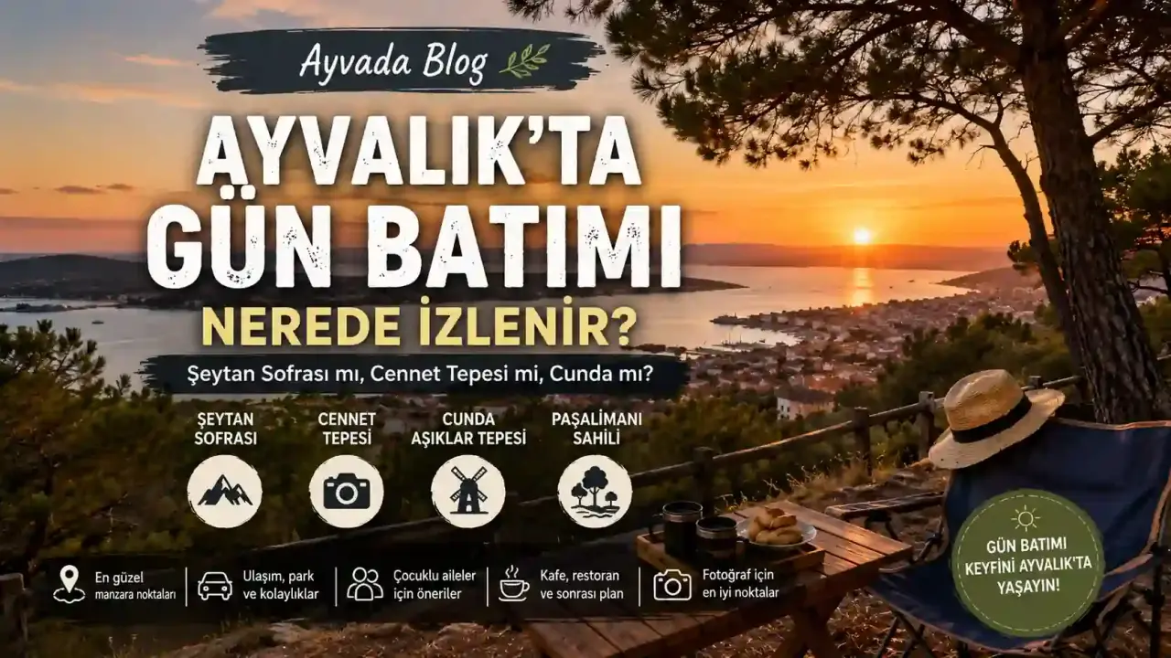 Ayvalık'ta Gün Batımı Nerede İzlenir? 4 Nokta ve Yerel Öneriler