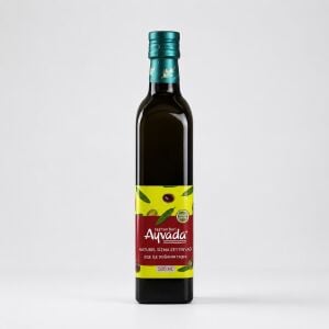 Ayvalık Soğuk Sıkım Natürel Sızma Zeytinyağı 500 ml – Kare Cam Şişe