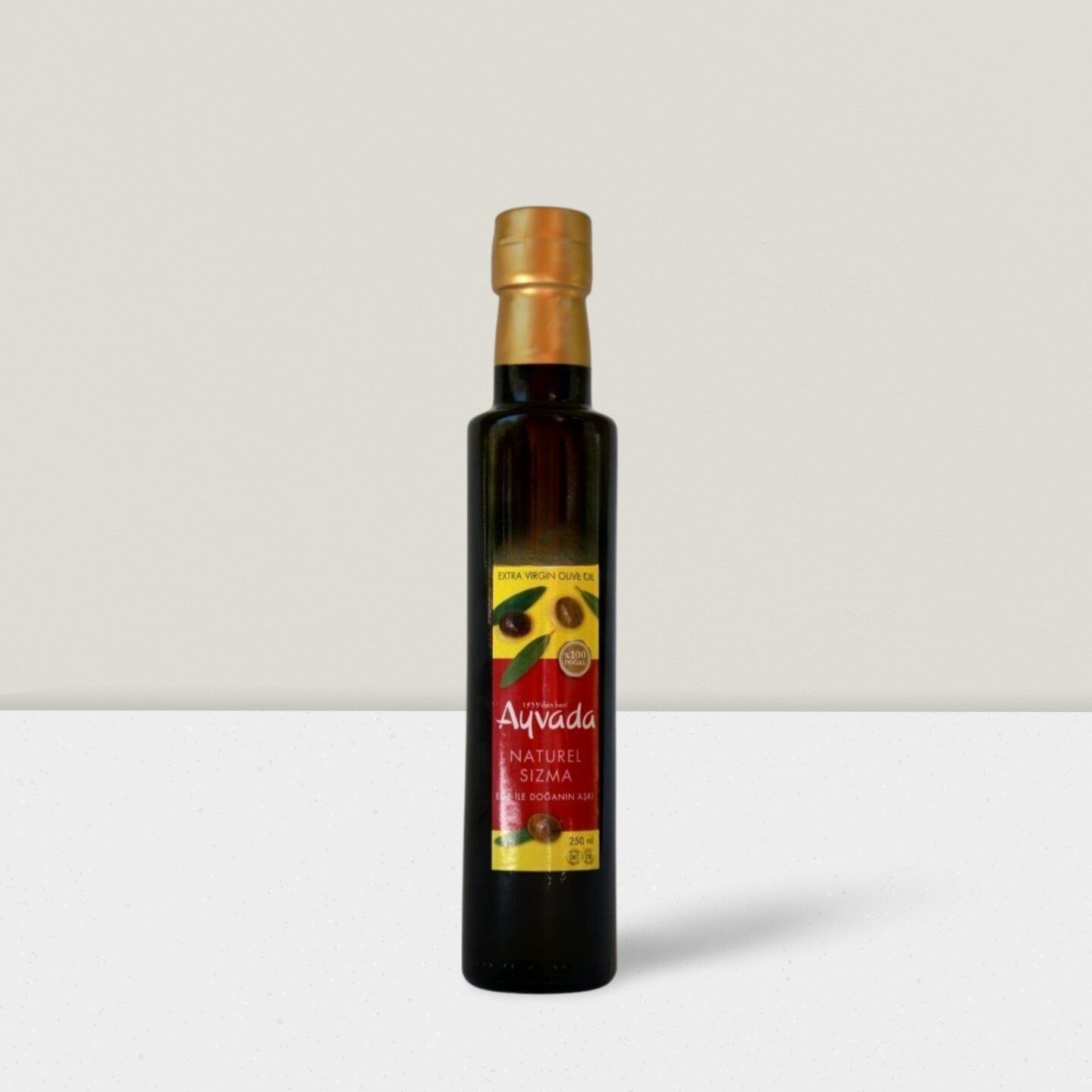 Ayvalık Soğuk Sıkım Natürel Sızma Zeytinyağı 250 Ml Koyu Cam Şişe