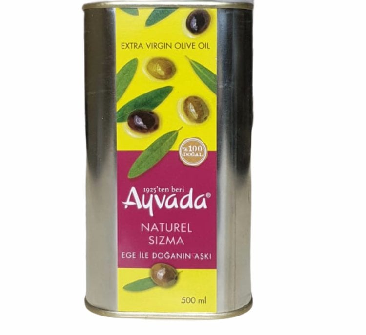 Ayvalık Soğuk Sıkım Natürel Sızma Zeytinyağı 500 Ml Teneke