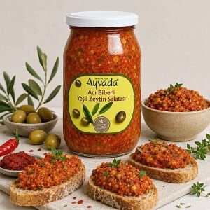 Acı Biberli Yeşil Zeytin Salatası 370 Gr