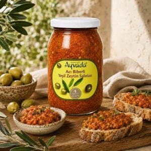 Acı Biberli Yeşil Zeytin Salatası 370 Gr