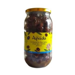 Duble Ayvalık Sele Bol Etli Siyah Zeytin 1000cc