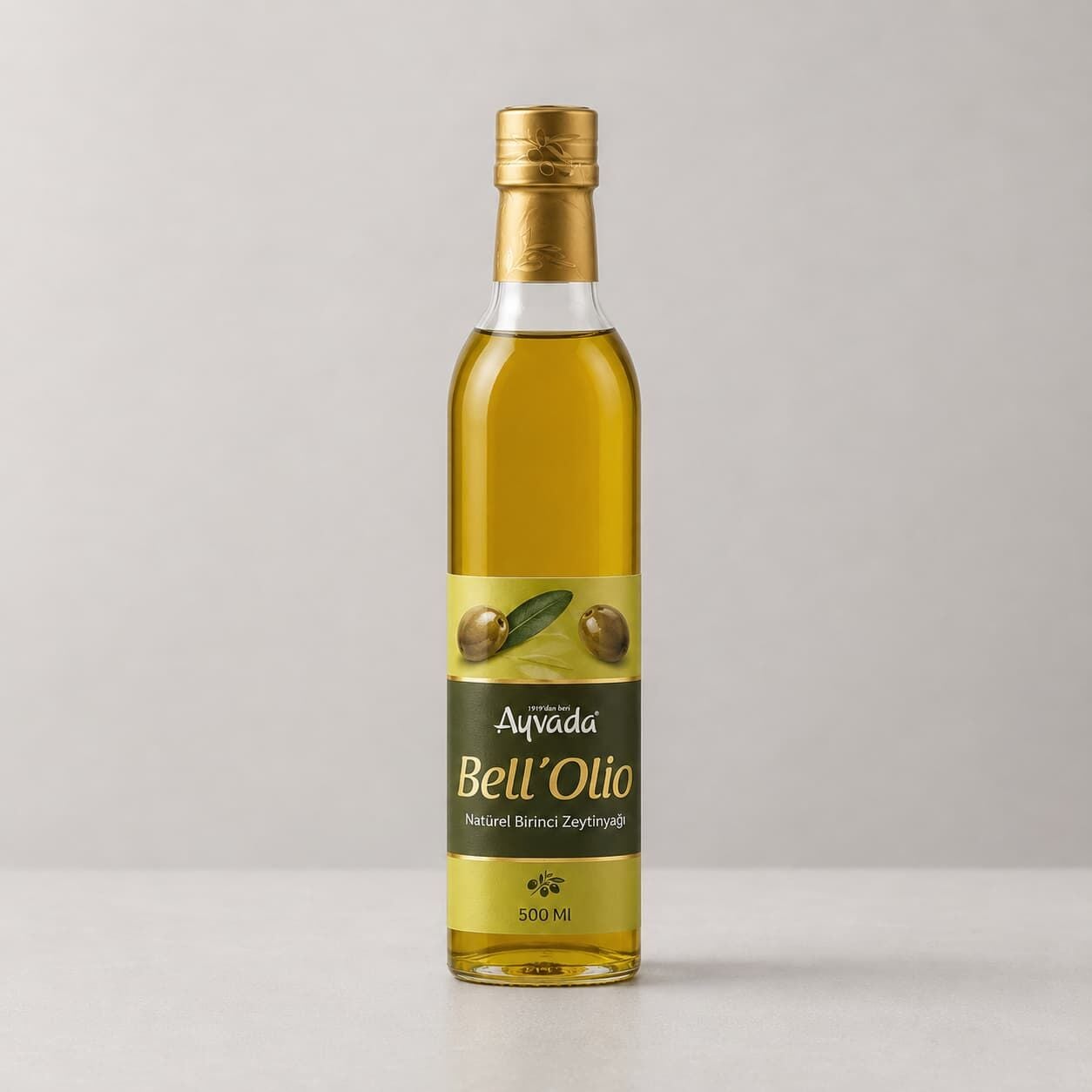 Ayvalık Soğuk Sıkım Natürel Birinci Zeytinyağı 500 ml Cam