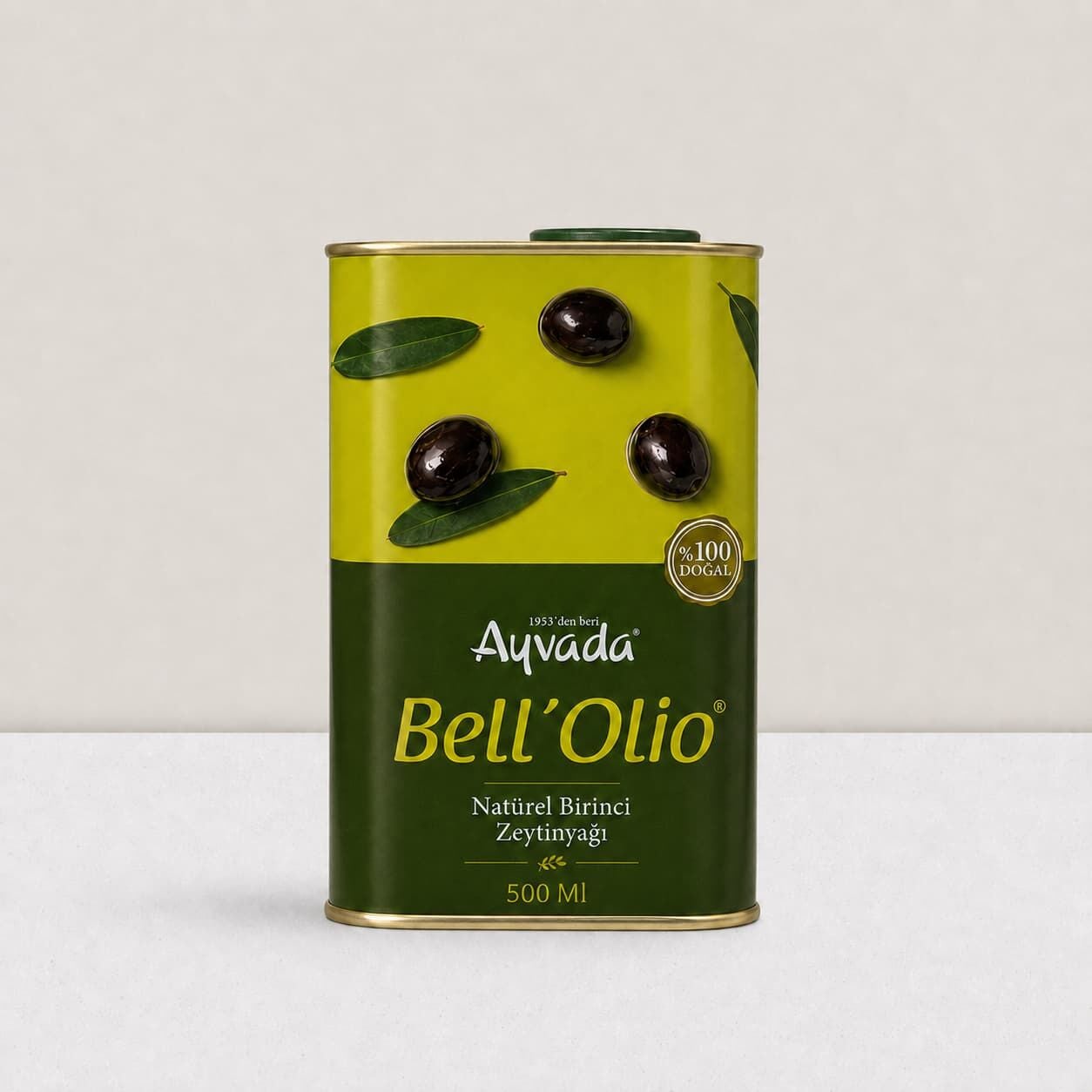 Ayvalık Soğuk Sıkım Natürel Birinci Zeytinyağı 500 ml Teneke