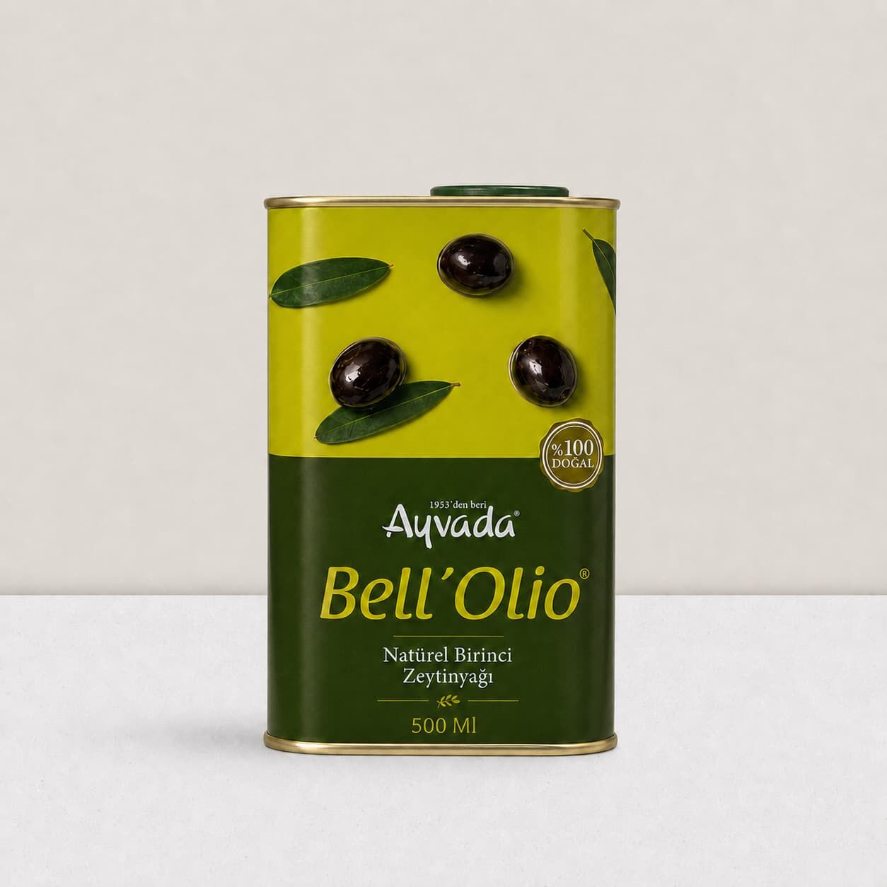 Ayvalık Soğuk Sıkım Natürel Birinci Zeytinyağı 500 ml Teneke