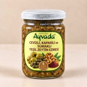 Cevizli, Kaparili ve Sumaklı Yeşil Zeytin Ezmesi 180 g